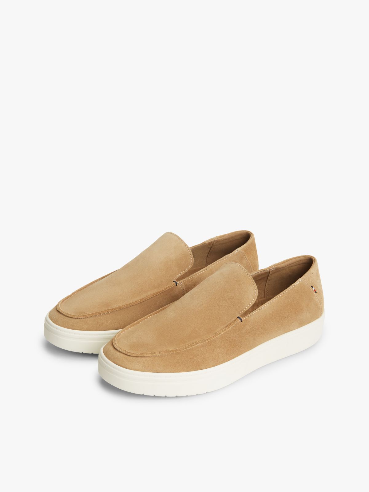 Lightweight Suede Loafers — Beige
