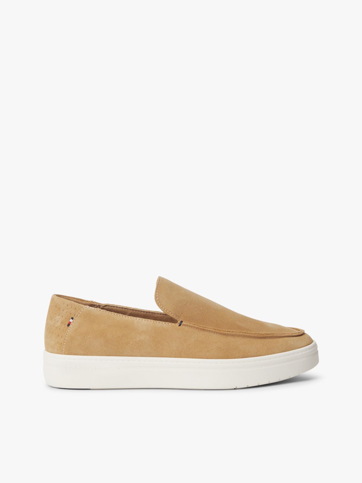 Lightweight Suede Loafers — Beige