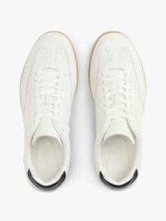 Luxe Cutout Leather Trainers — White 3