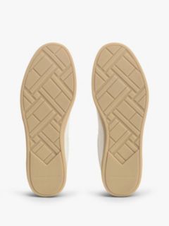 Luxe Cutout Leather Trainers — White 5