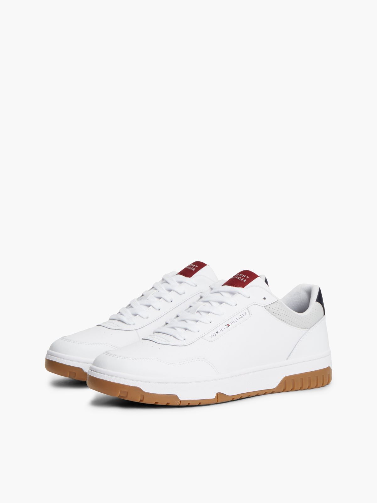 Logo Basketball Trainers With Leather — Blue