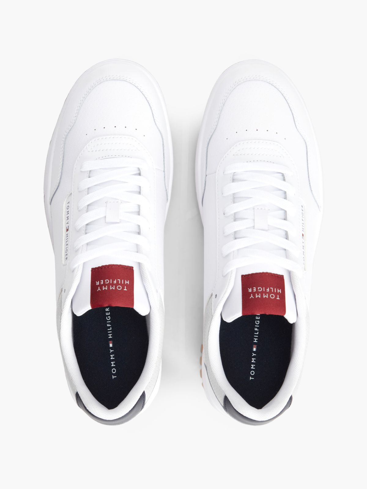 Logo Basketball Trainers With Leather — Blue