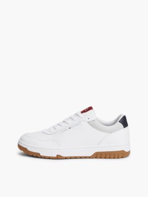 blue fine cleat basketball trainers with leather for men tommy hilfiger