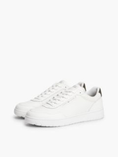 Logo Basketball Trainers With Leather — White 2