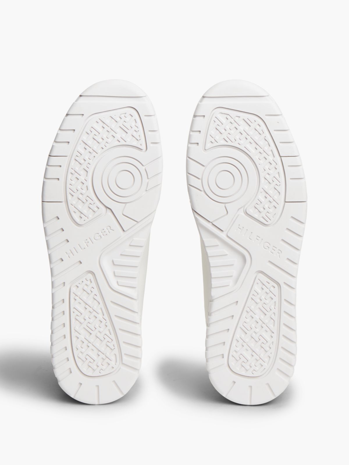 Logo Basketball Trainers With Leather — White