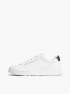 Logo Basketball Trainers With Leather — White 7