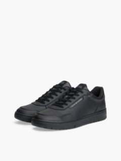Logo Basketball Trainers With Leather — Black 2