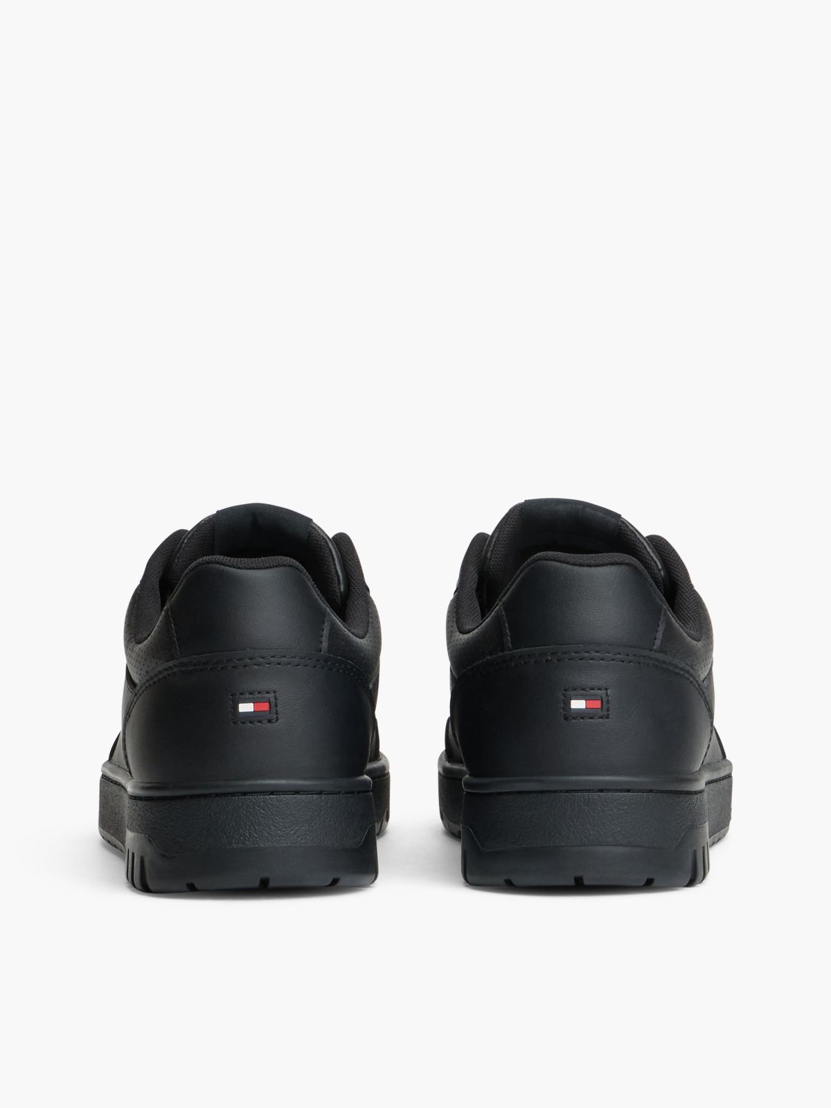 Logo Basketball Trainers With Leather — Black