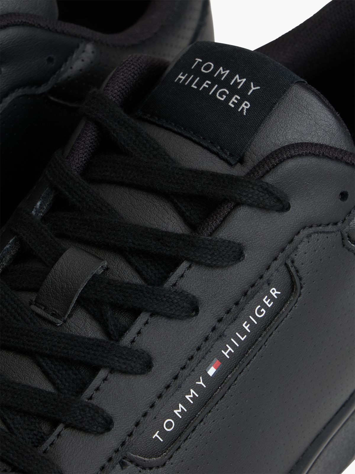 Logo Basketball Trainers With Leather — Black