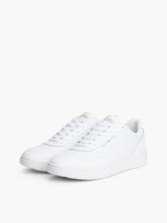 Logo Basketball Trainers With Leather — White 2