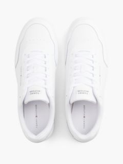 Logo Basketball Trainers With Leather — White 3