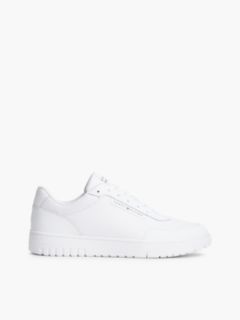 Logo Basketball Trainers With Leather — White 1