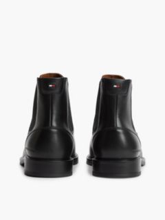 Leather Rubberised Flag Chelsea Boots — Black 4