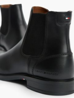 Leather Rubberised Flag Chelsea Boots — Black 6