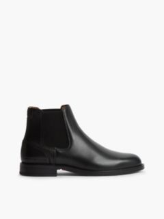 Leather Rubberised Flag Chelsea Boots — Black 1