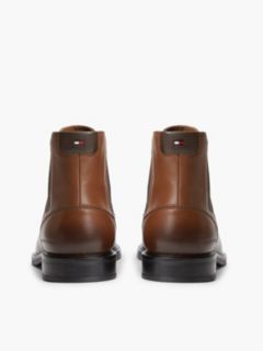 Leather Rubberised Flag Chelsea Boots — Brown 4