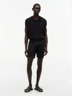 black debossed logo strap leather sandals for men tommy hilfiger