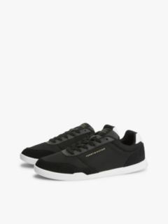 Mixed Texture Low Profile Cupsole Trainers — Black 2