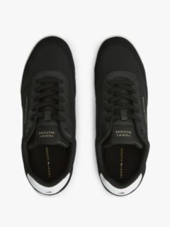 Mixed Texture Low Profile Cupsole Trainers — Black 3