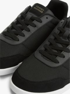 Mixed Texture Low Profile Cupsole Trainers — Black 6
