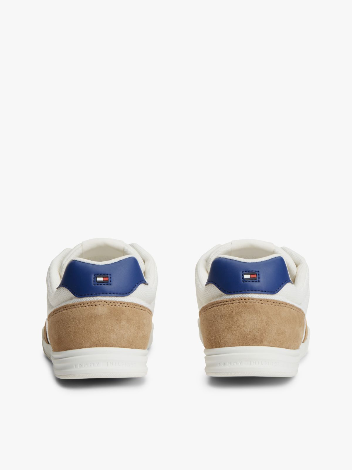 Mixed Texture Low Profile Cupsole Trainers — Multi