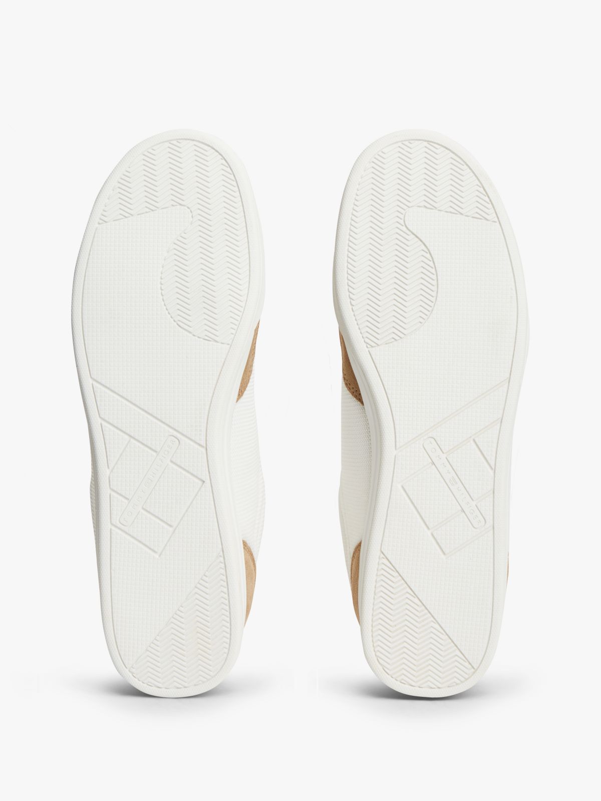 Mixed Texture Low Profile Cupsole Trainers — Multi