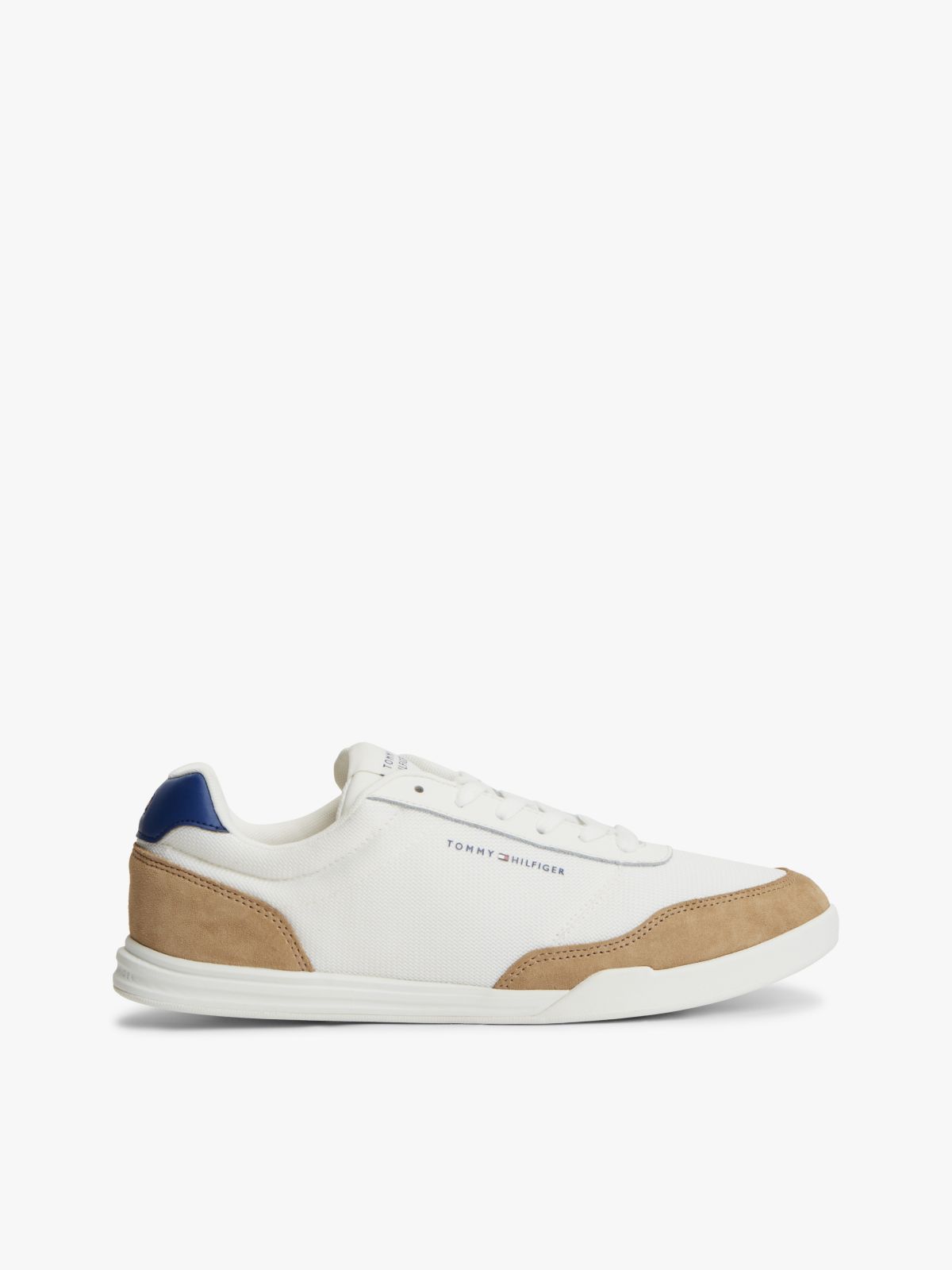 Mixed Texture Low Profile Cupsole Trainers — Multi
