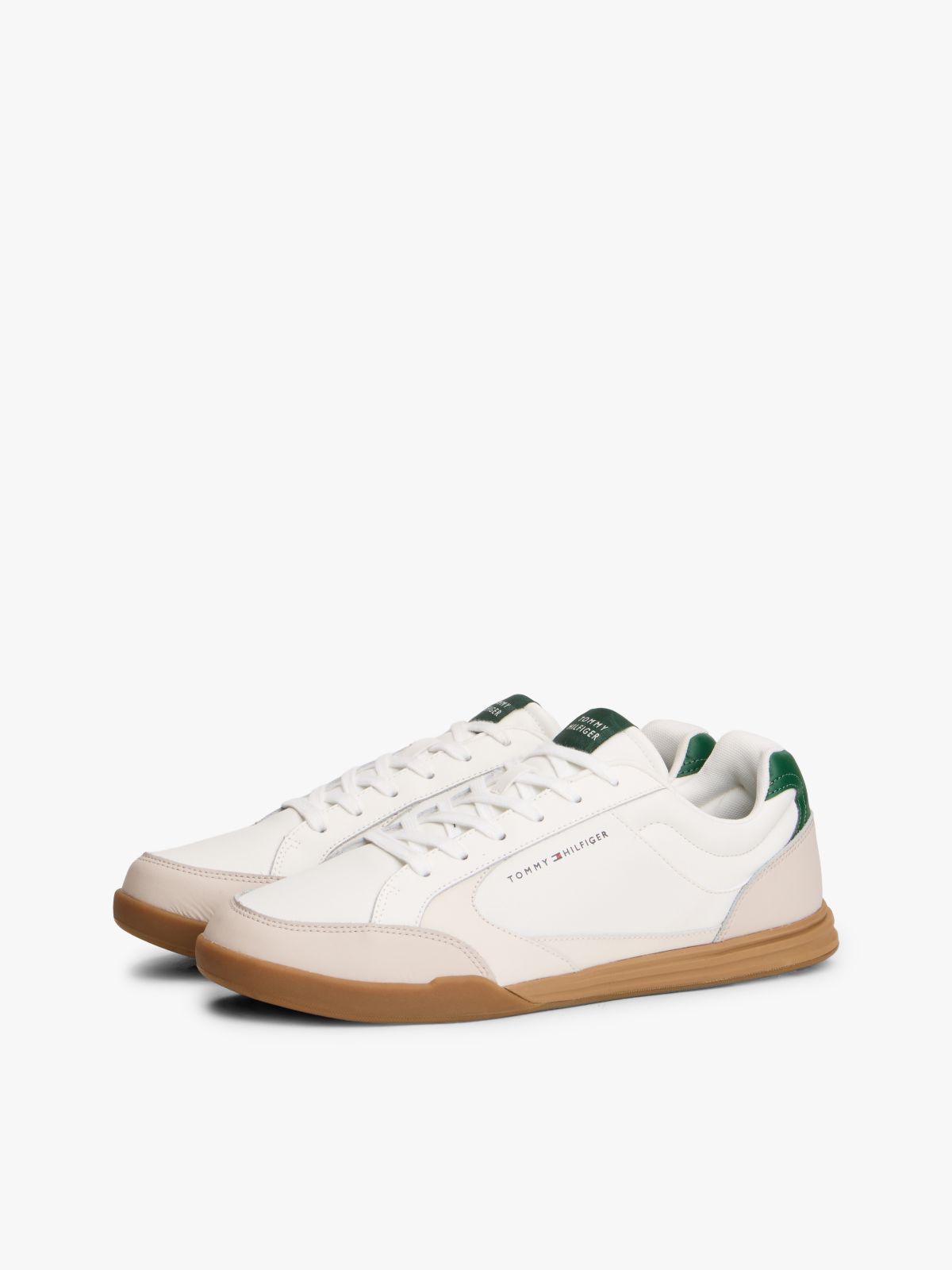 Low Profile Cupsole Trainers With Leather — Multi