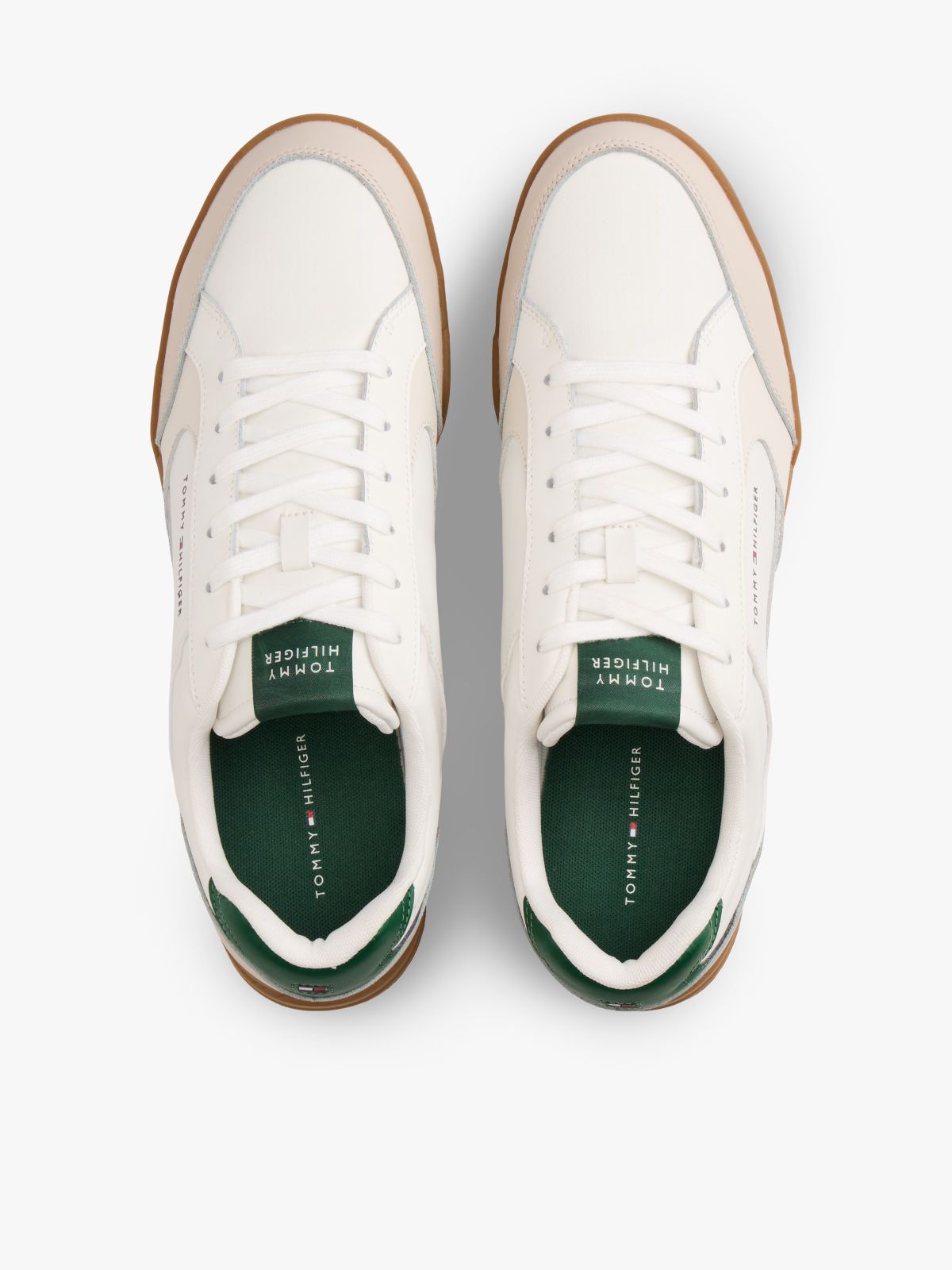 Low Profile Cupsole Trainers With Leather — Multi