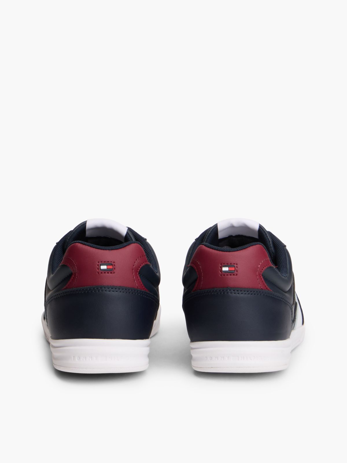 Low Profile Cupsole Trainers With Leather — Blue
