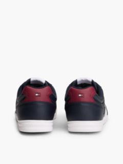 Low Profile Cupsole Trainers With Leather — Blue 4
