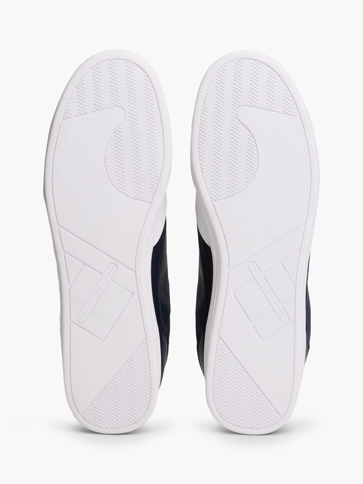 Low Profile Cupsole Trainers With Leather — Blue