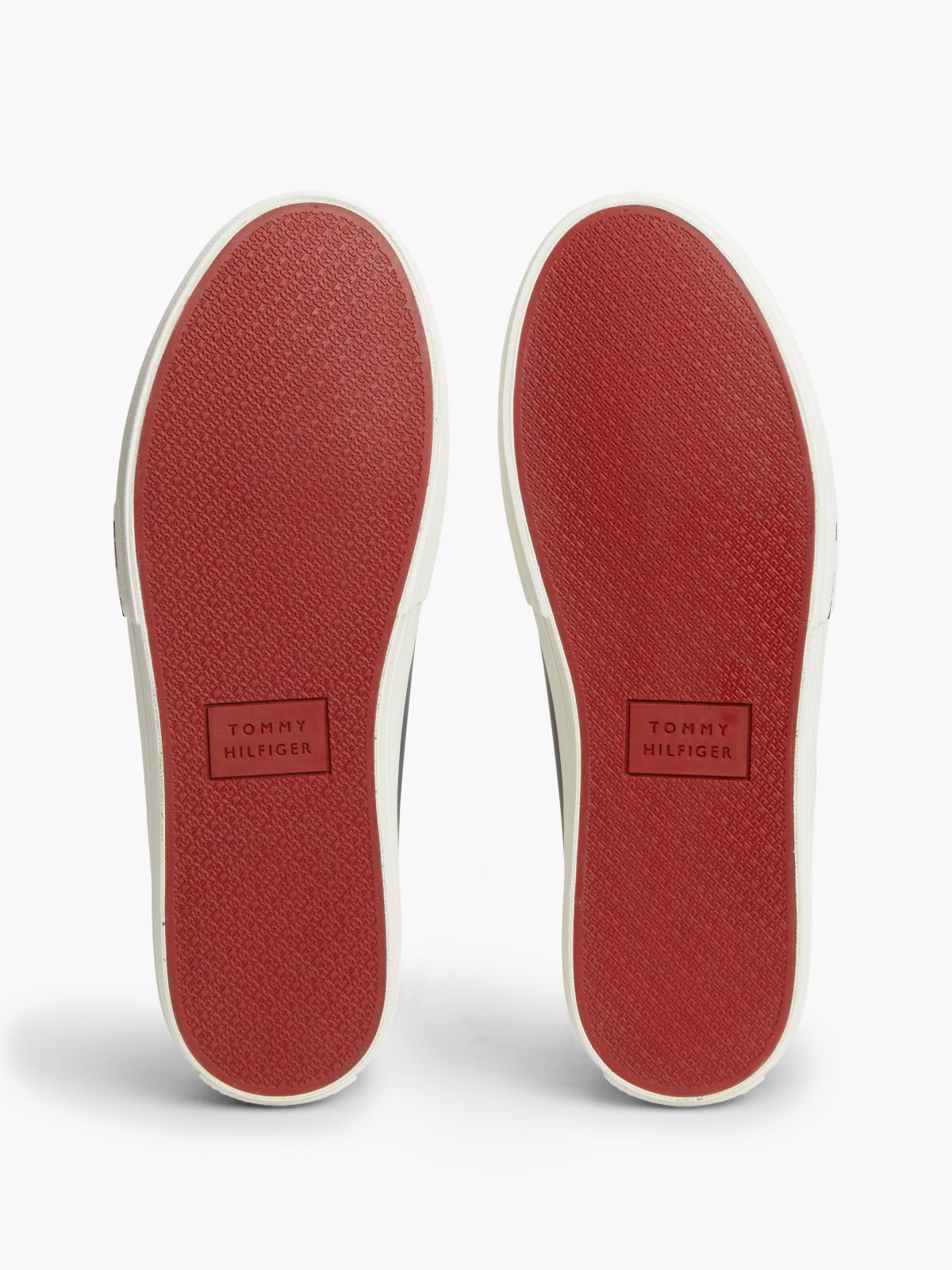 Leather Logo Contrast Heel Trainers — Blue