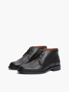 Leather Lace-Up Ankle Boots — Black 2