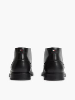 Leather Lace-Up Ankle Boots — Black 4