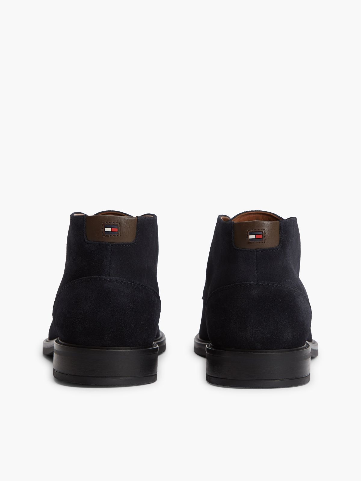 Suede Lace-Up Ankle Boots — Blue