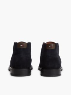 Suede Lace-Up Ankle Boots — Blue 4