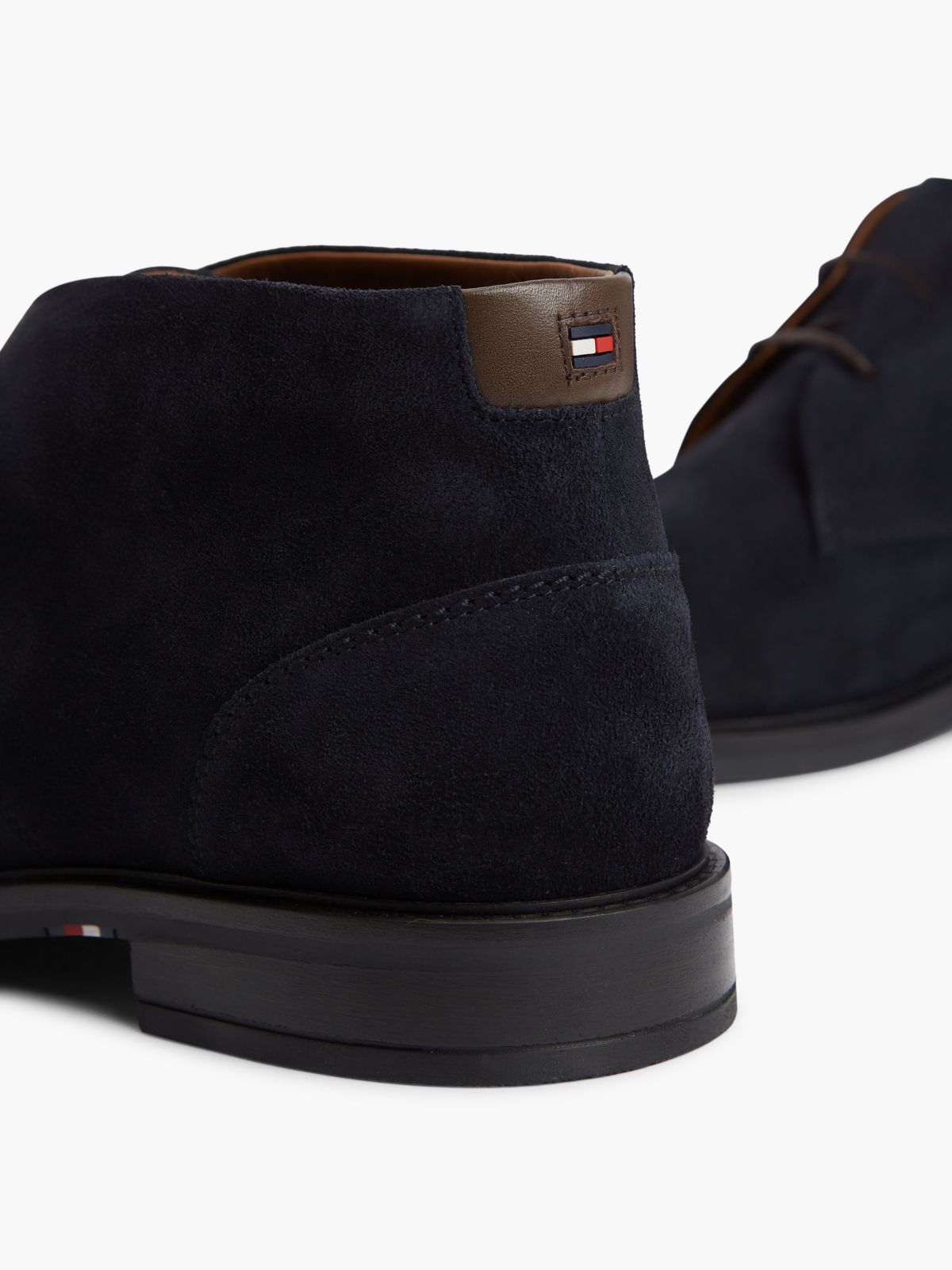Suede Lace-Up Ankle Boots — Blue