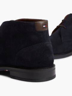 Suede Lace-Up Ankle Boots — Blue 6