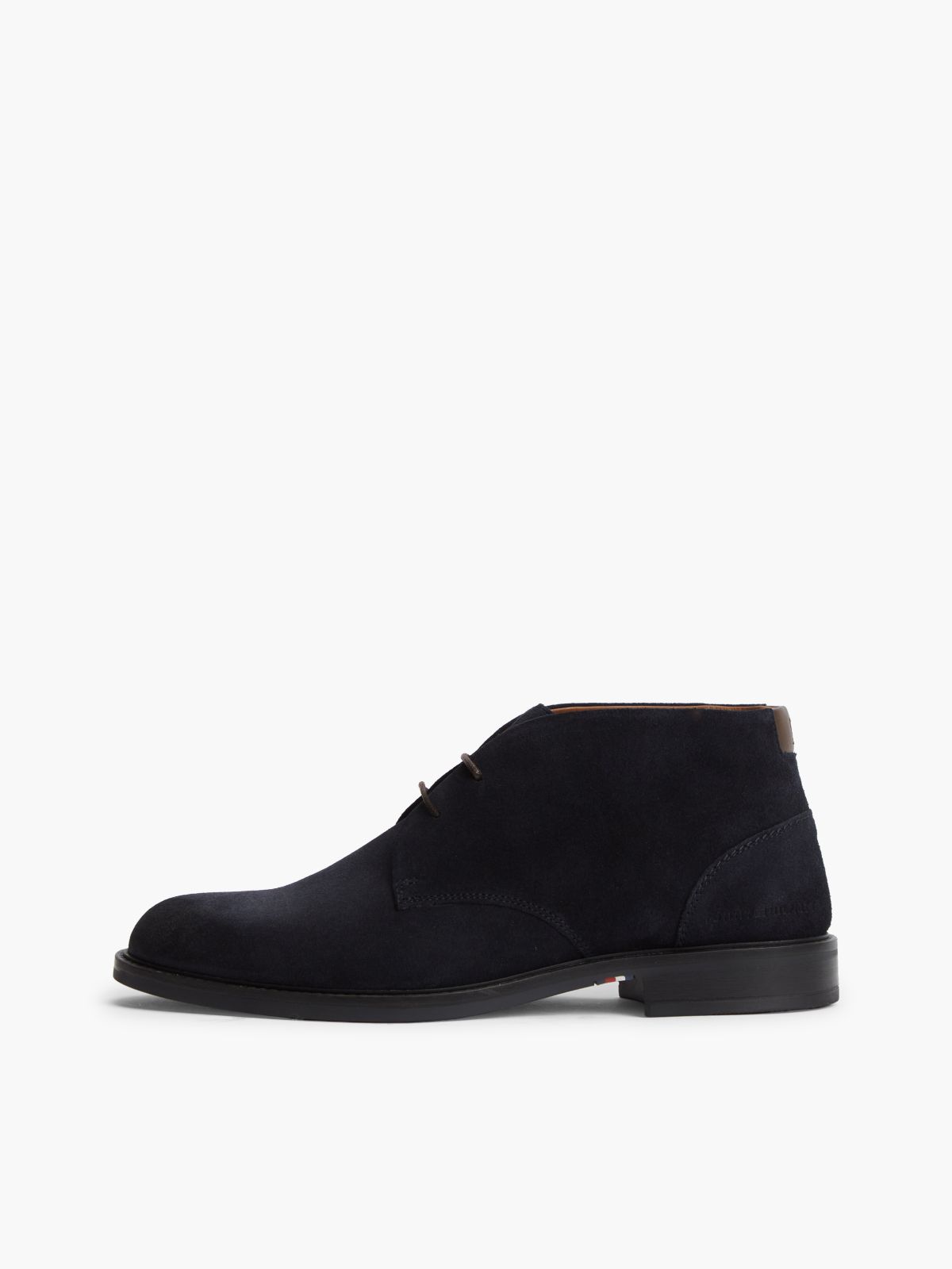 Suede Lace-Up Ankle Boots — Blue