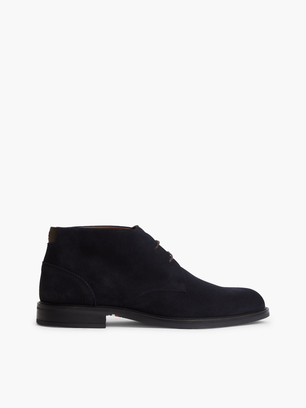 Suede Lace-Up Ankle Boots — Blue