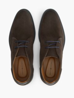 Suede Lace-Up Ankle Boots — Brown 3