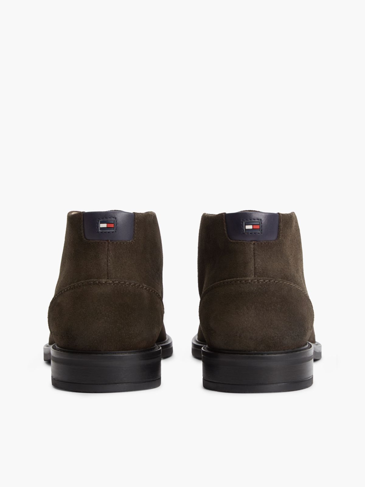 Suede Lace-Up Ankle Boots — Brown
