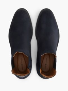 Suede Rubberised Flag Chelsea Boots — Blue 3