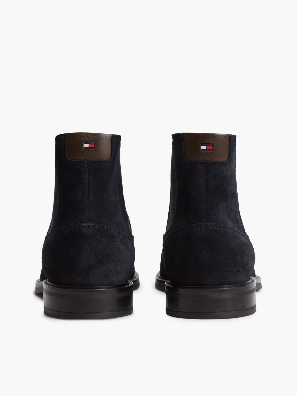 Suede Rubberised Flag Chelsea Boots — Blue