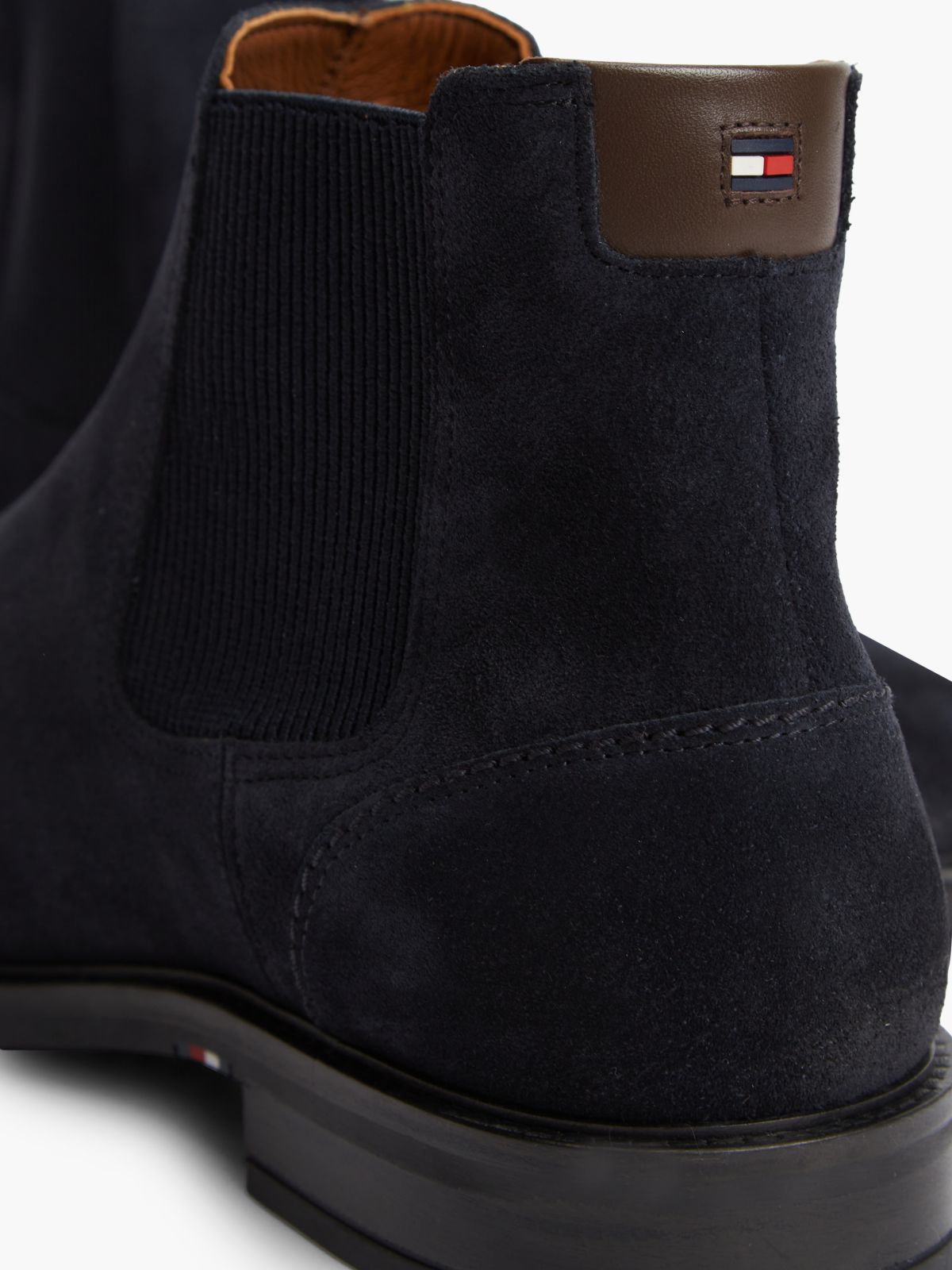 Suede Rubberised Flag Chelsea Boots — Blue