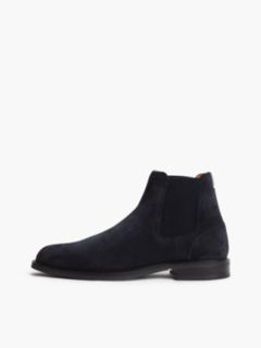 Suede Rubberised Flag Chelsea Boots — Blue 7