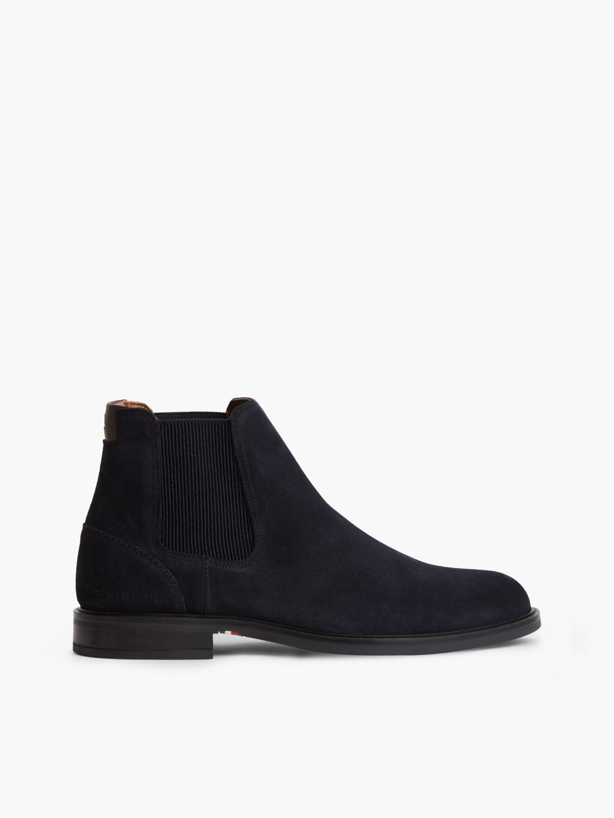 Suede Rubberised Flag Chelsea Boots — Blue