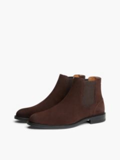 Suede Rubberised Flag Chelsea Boots — Brown 2