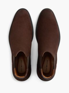 Suede Rubberised Flag Chelsea Boots — Brown 3